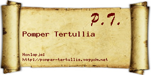 Pomper Tertullia névjegykártya